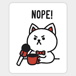 Nope Cat Monday by Tobe Fonseca Sticker